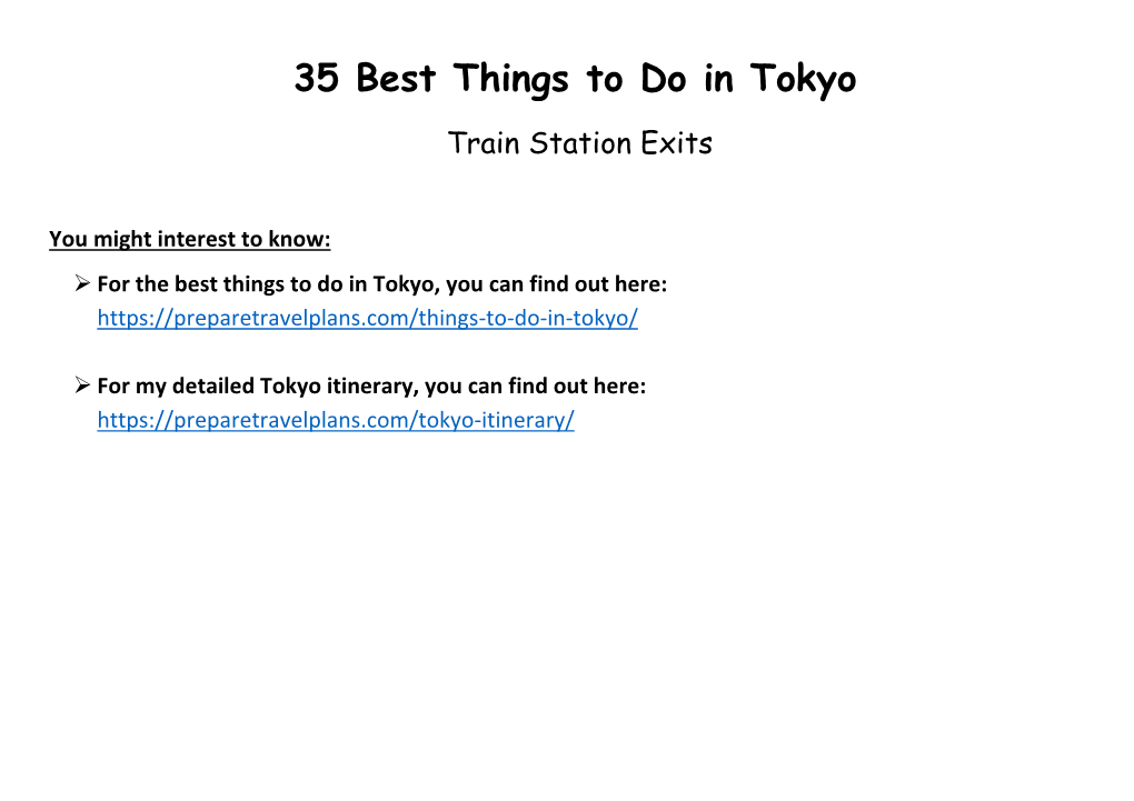 35 Best Things to Do in Tokyo