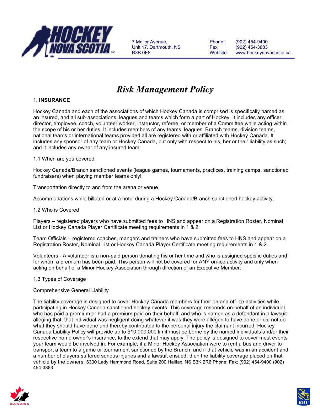 Risk Management Policy