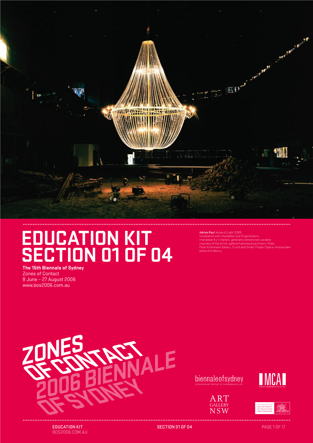 Education Kit Section 01 of 04 Page 2 of 17 Bos2006.Com.Au Contents