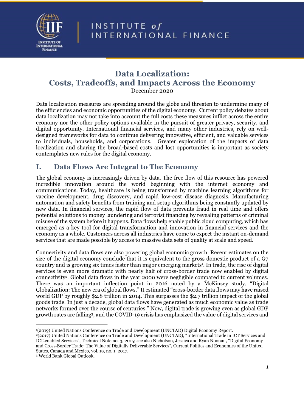 Data Localization: Costs, Tradeoffs, and Impacts Across the Economy December 2020