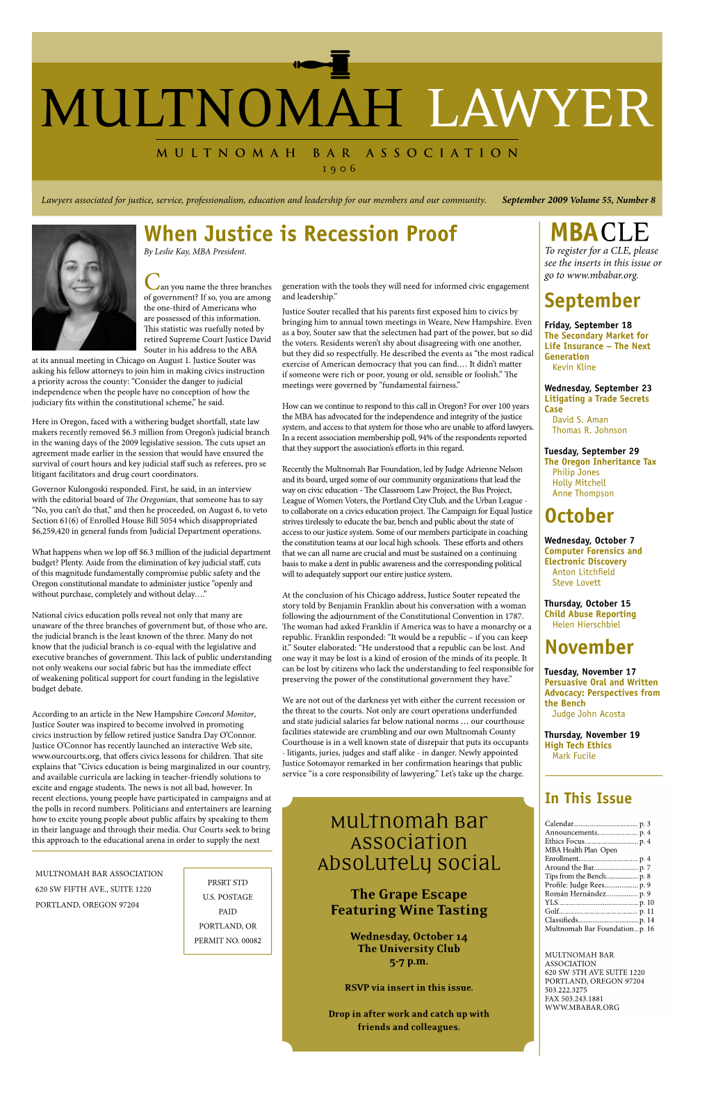 MBACLE by Leslie Kay, MBA President