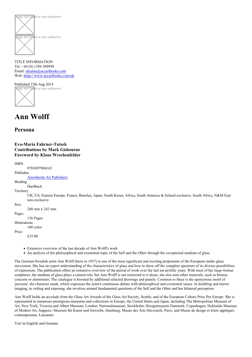 Ann Wolff Datasheet