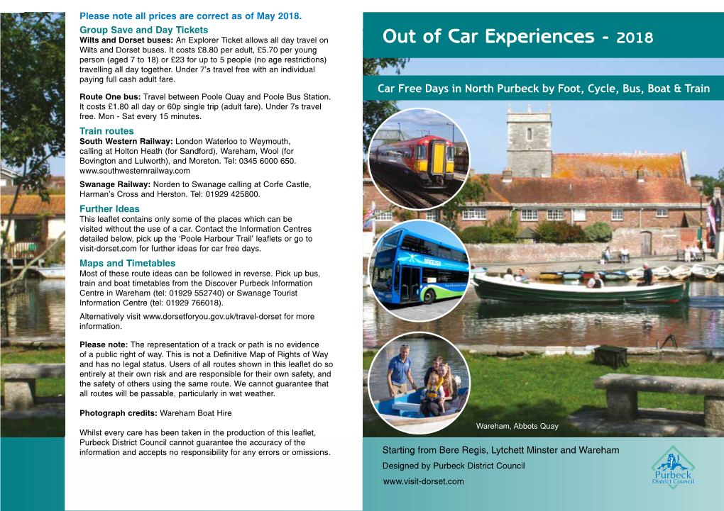 Out of Car Experiences - 2018 Wilts and Dorset Buses