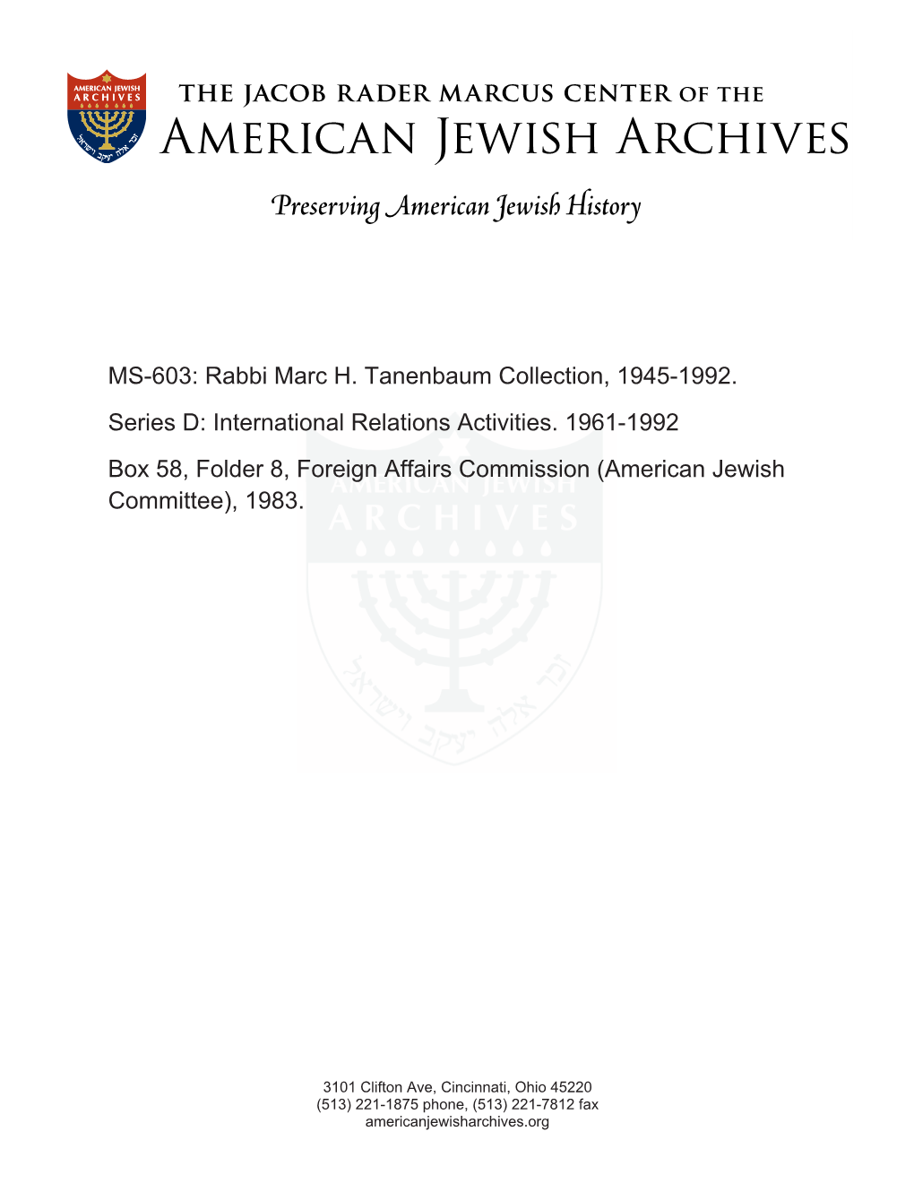 MS-603: Rabbi Marc H