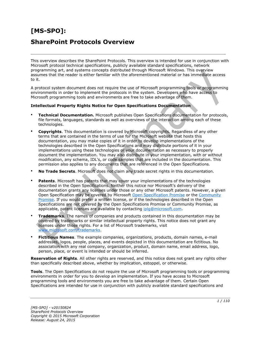 Sharepoint Protocols Overview