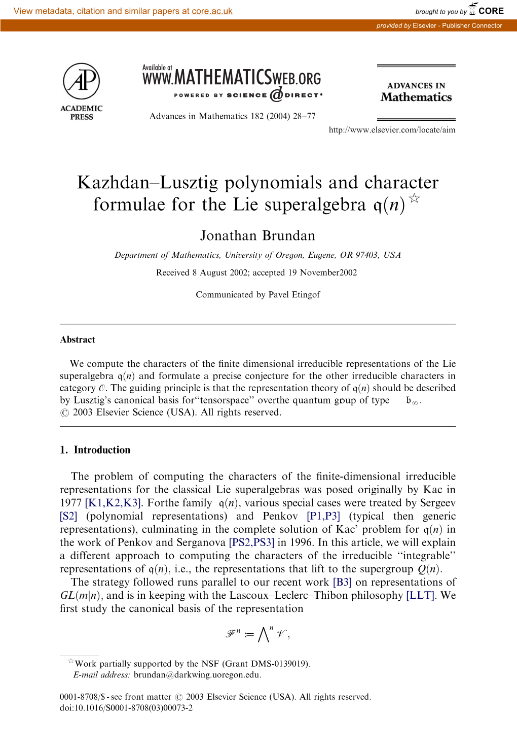 Kazhdan–Lusztig Polynomials and Character Formulae for The