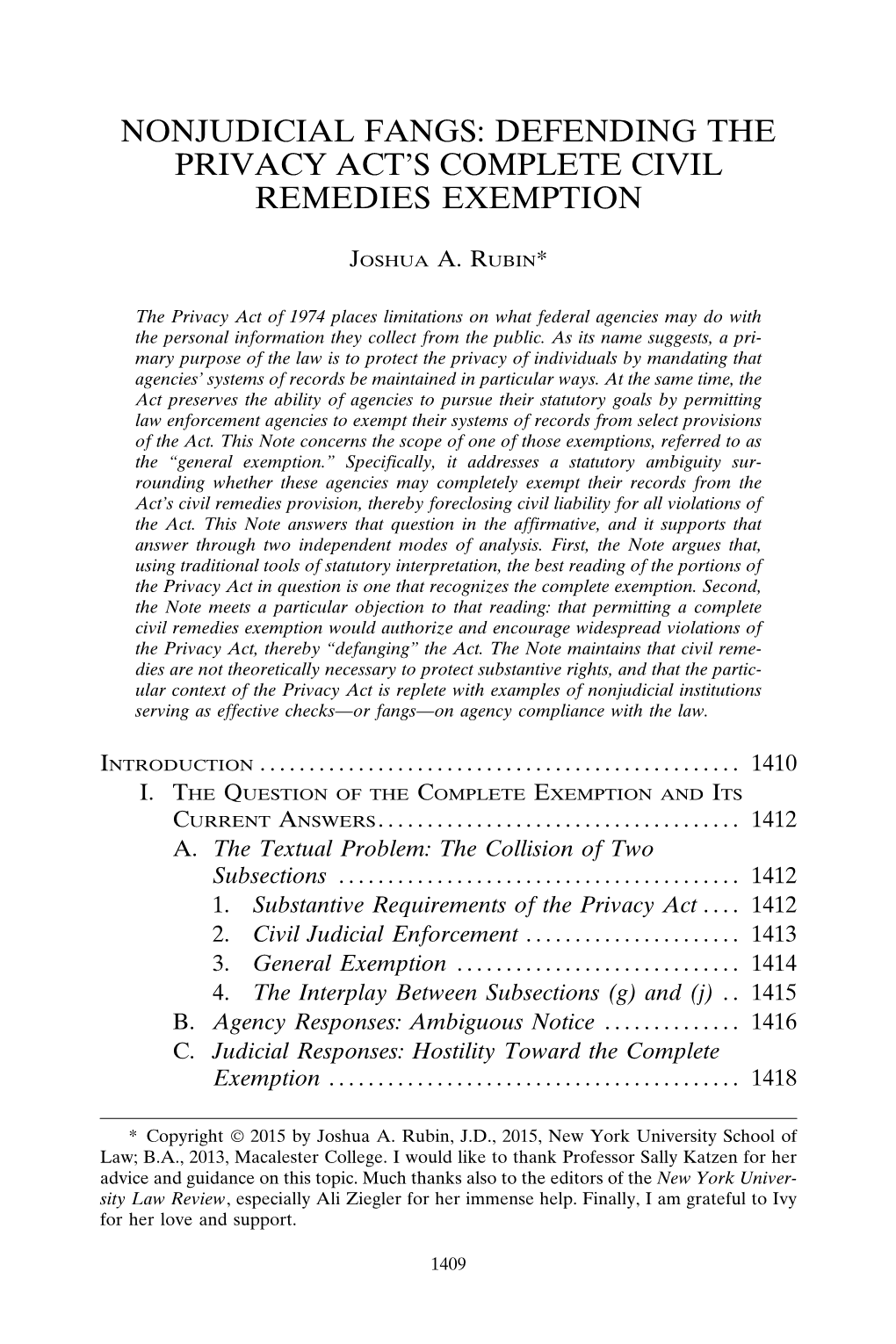 Defending the Privacy Act's Complete Civil Remedies
