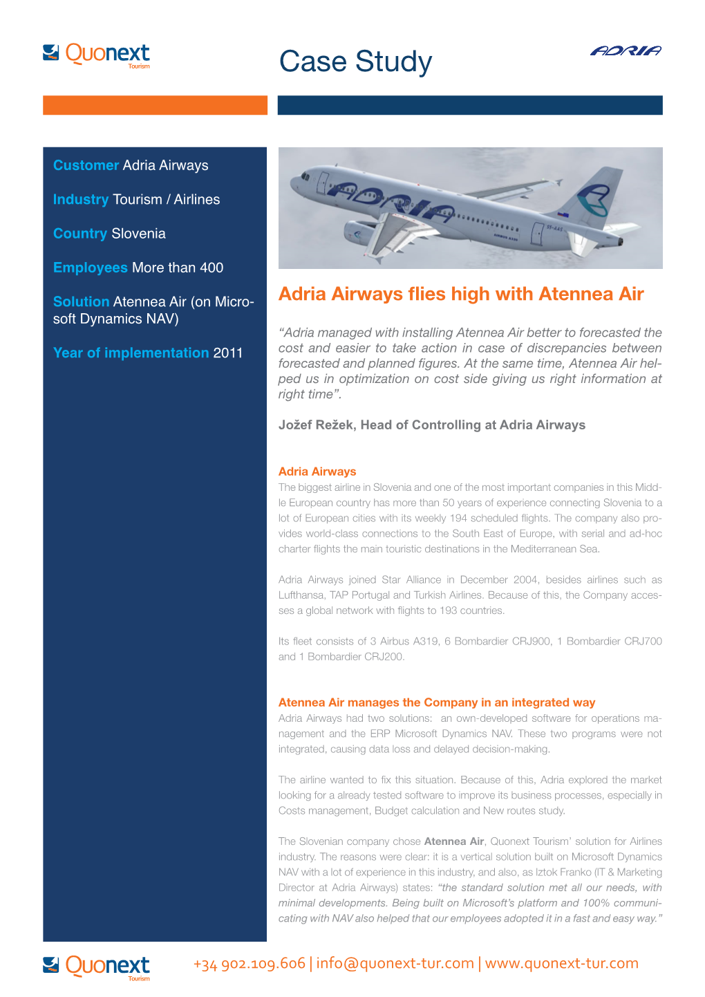 Case Study: Adria Airways