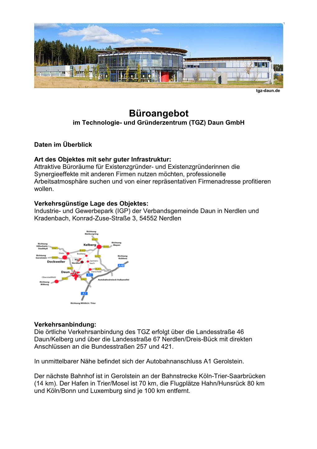 Und Gewerbepark Verbandsgemeinde Daun