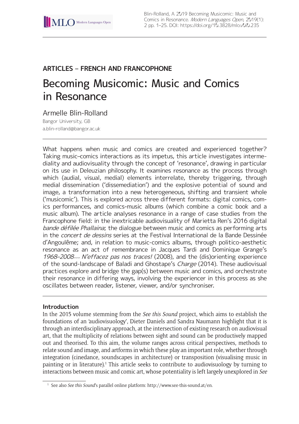 Music and Comics in Resonance