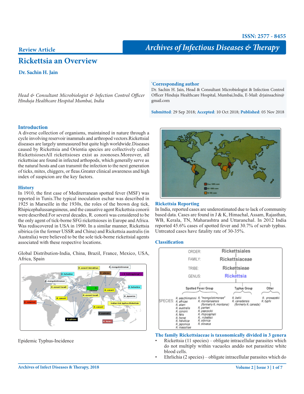 Archives of Infectious Diseases & Therapy