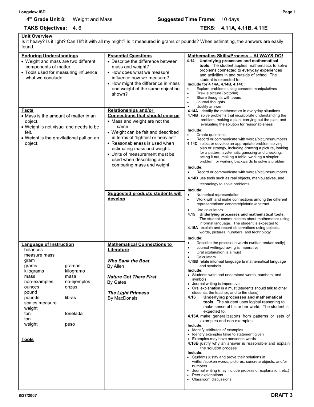 4 Math Unit 8 Overview