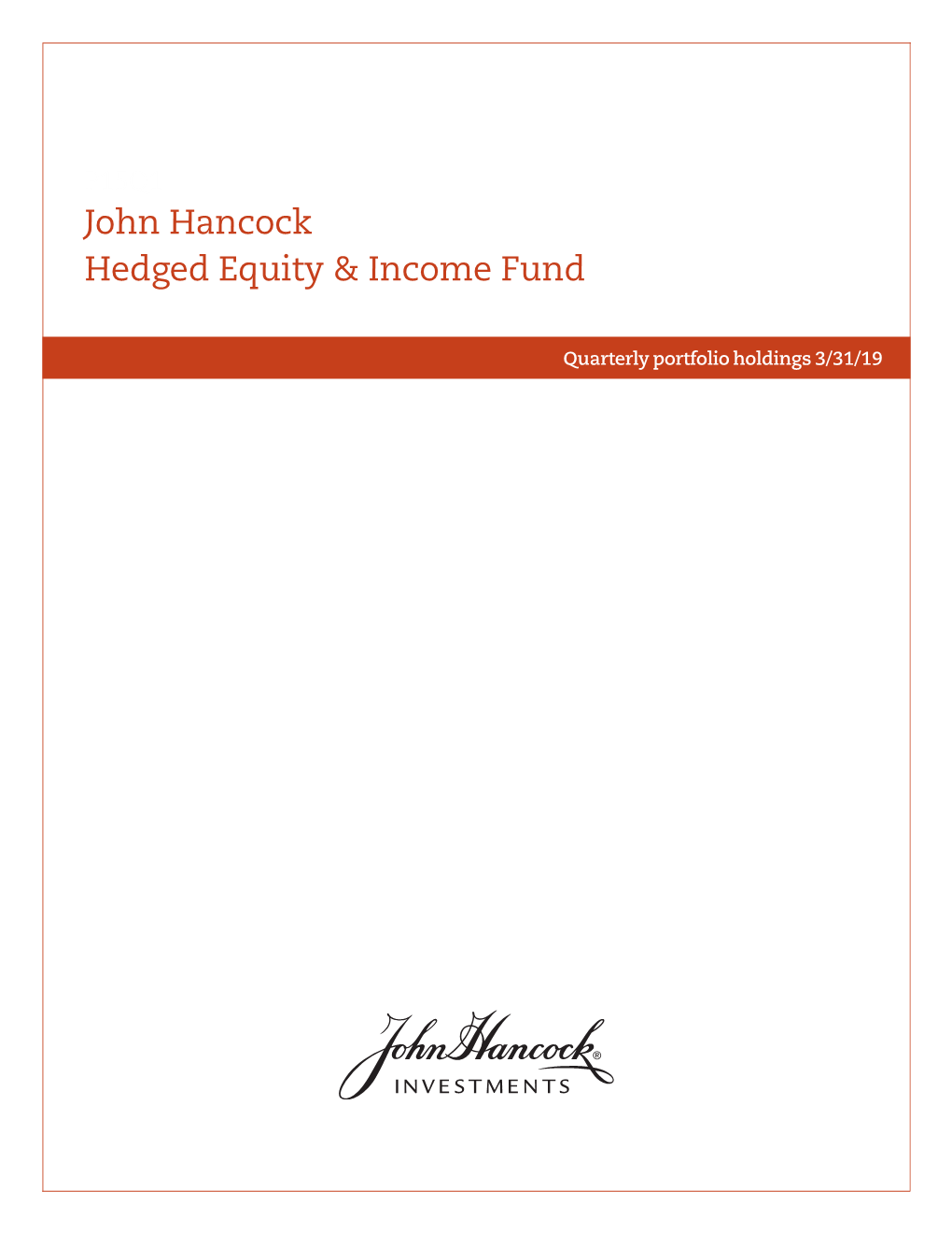 John Hancock Hedged Equity & Income Fund