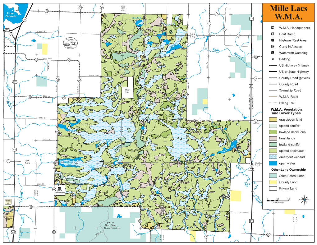 MILLE LACS W.M.A. Vegetation and Cover Types