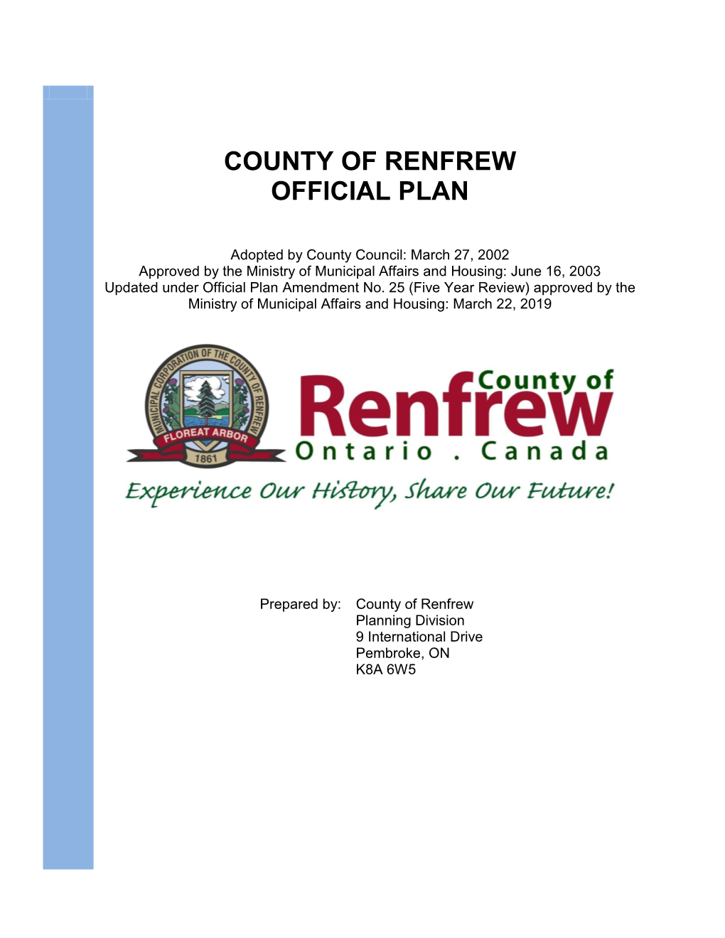 County of Renfrew Official Plan