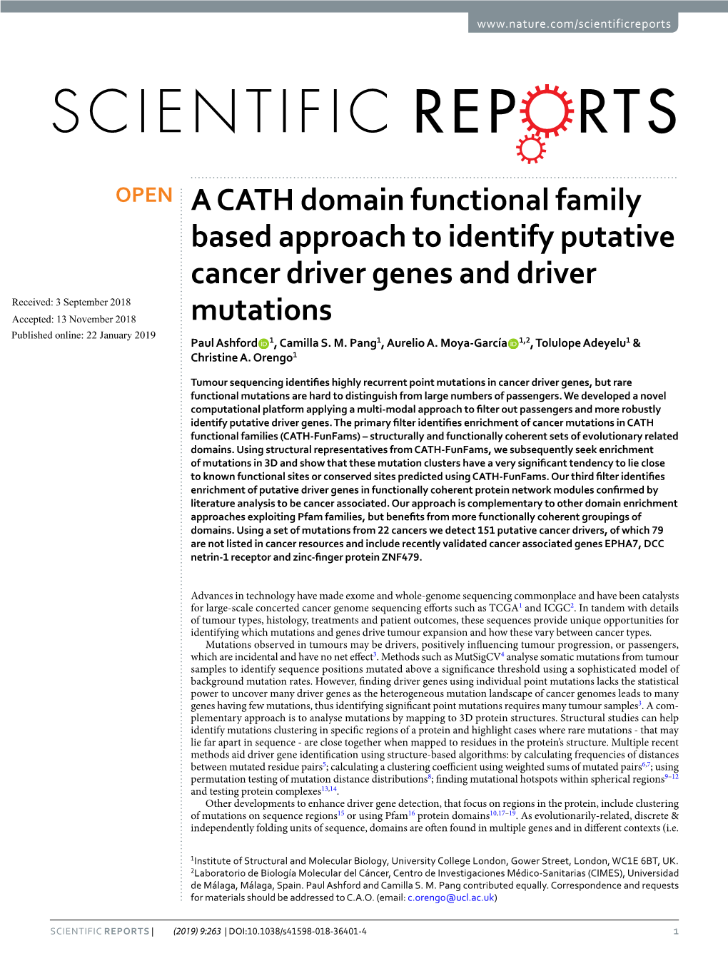 A CATH Domain Functional Family Based Approach To