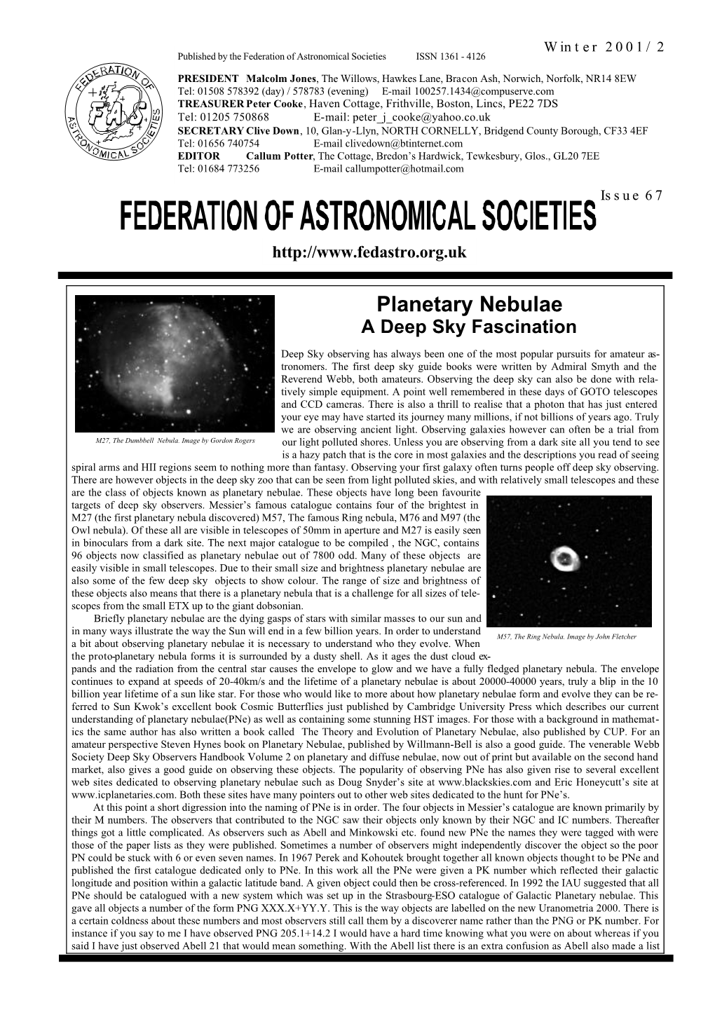 Planetary Nebulae a Deep Sky Fascination