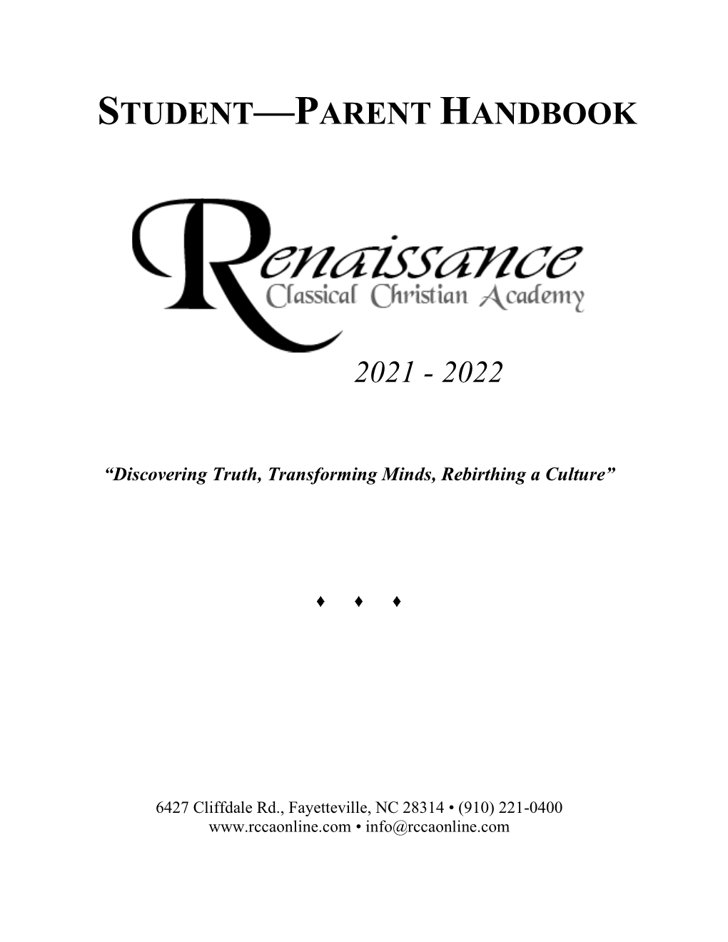 Student—Parent Handbook