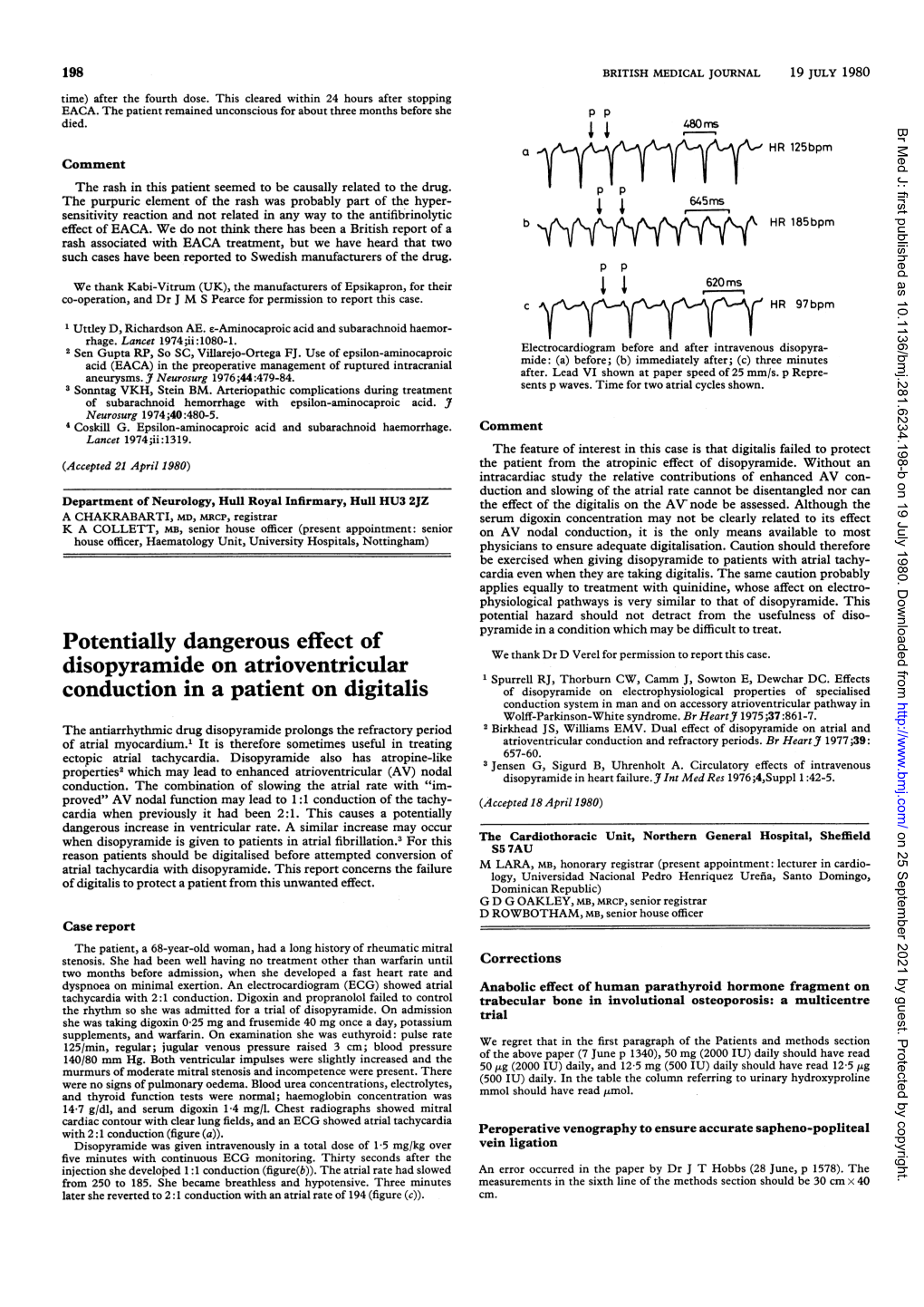 Potentially Dangerous Effect of Disopyramide on Atrioventricular