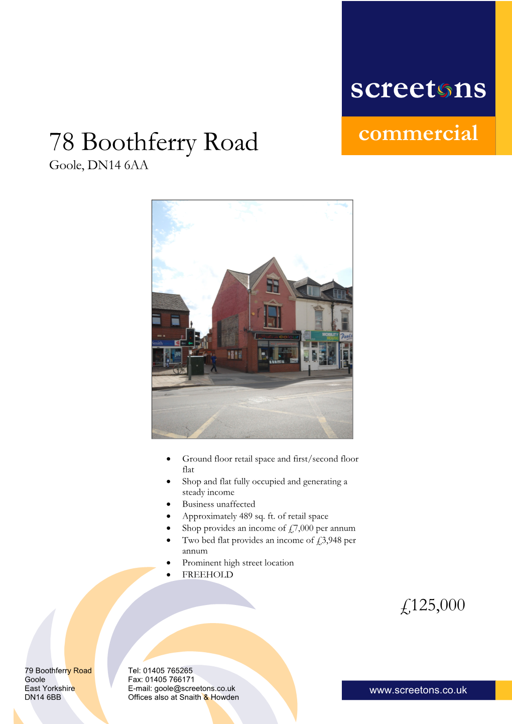 78 Boothferry Road Goole, DN14 6AA