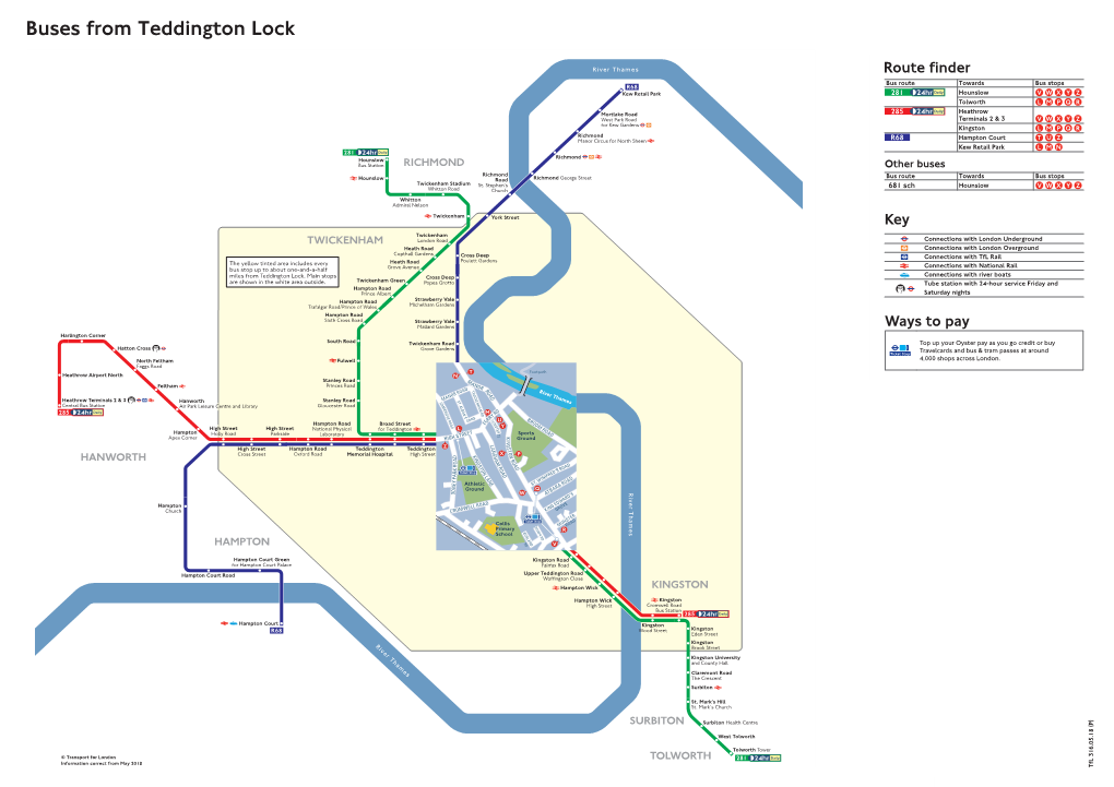 Buses from Teddington Lock