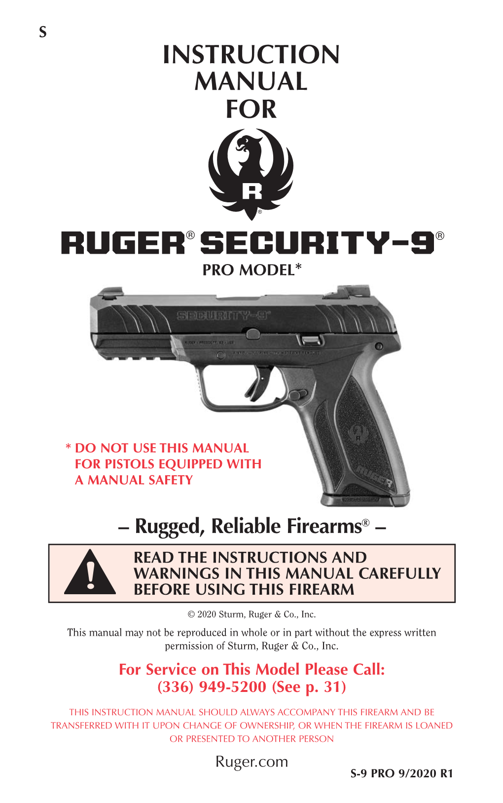 Ruger® Security-9® Pro Model*