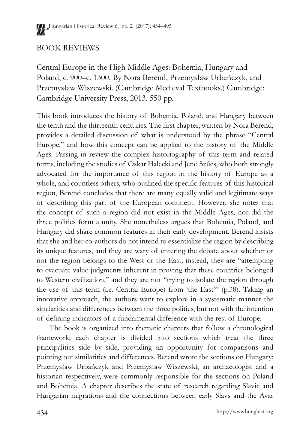 BOOK REVIEWS Central Europe in the High Middle Ages: Bohemia