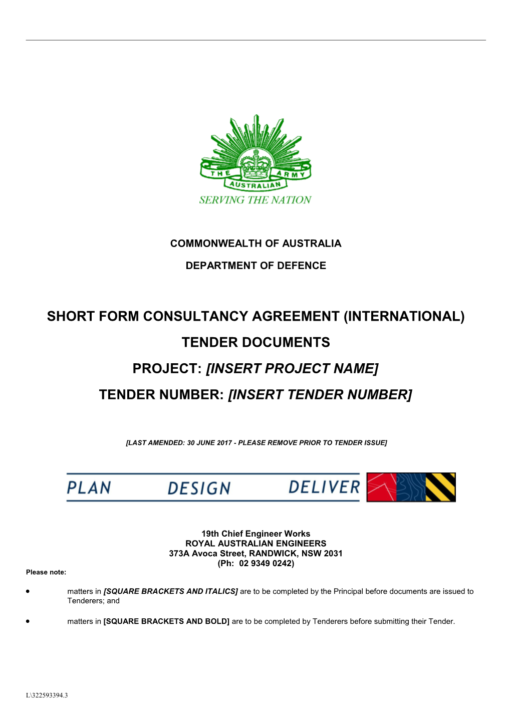 Short Form Consultancy Agreement (International)