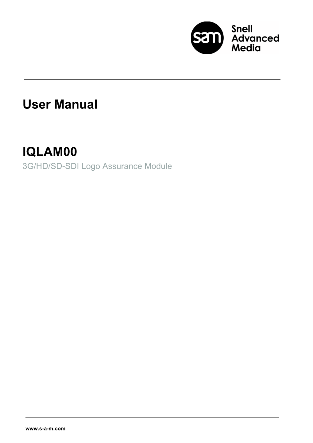 User Manual IQLAM00