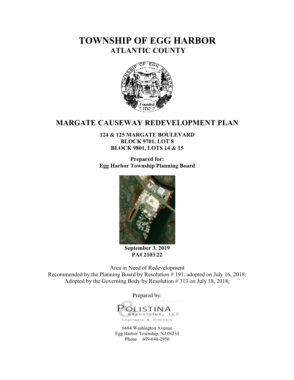 Atlantic County Margate Causeway Redevelopment Plan