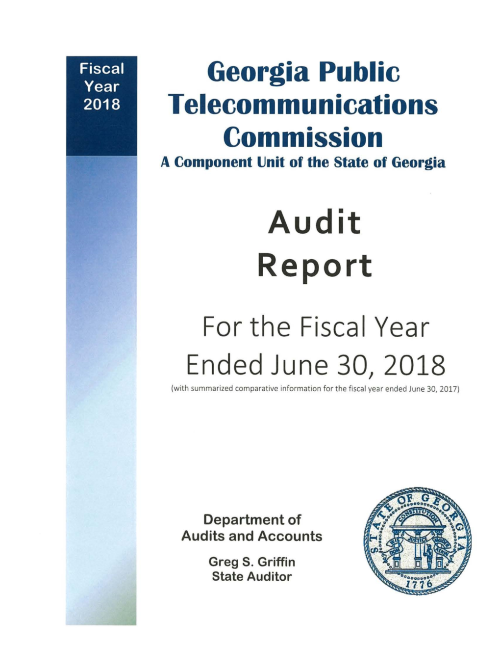 Georgia Public Telecommunications Commission Fiscal Year 2018 Audit