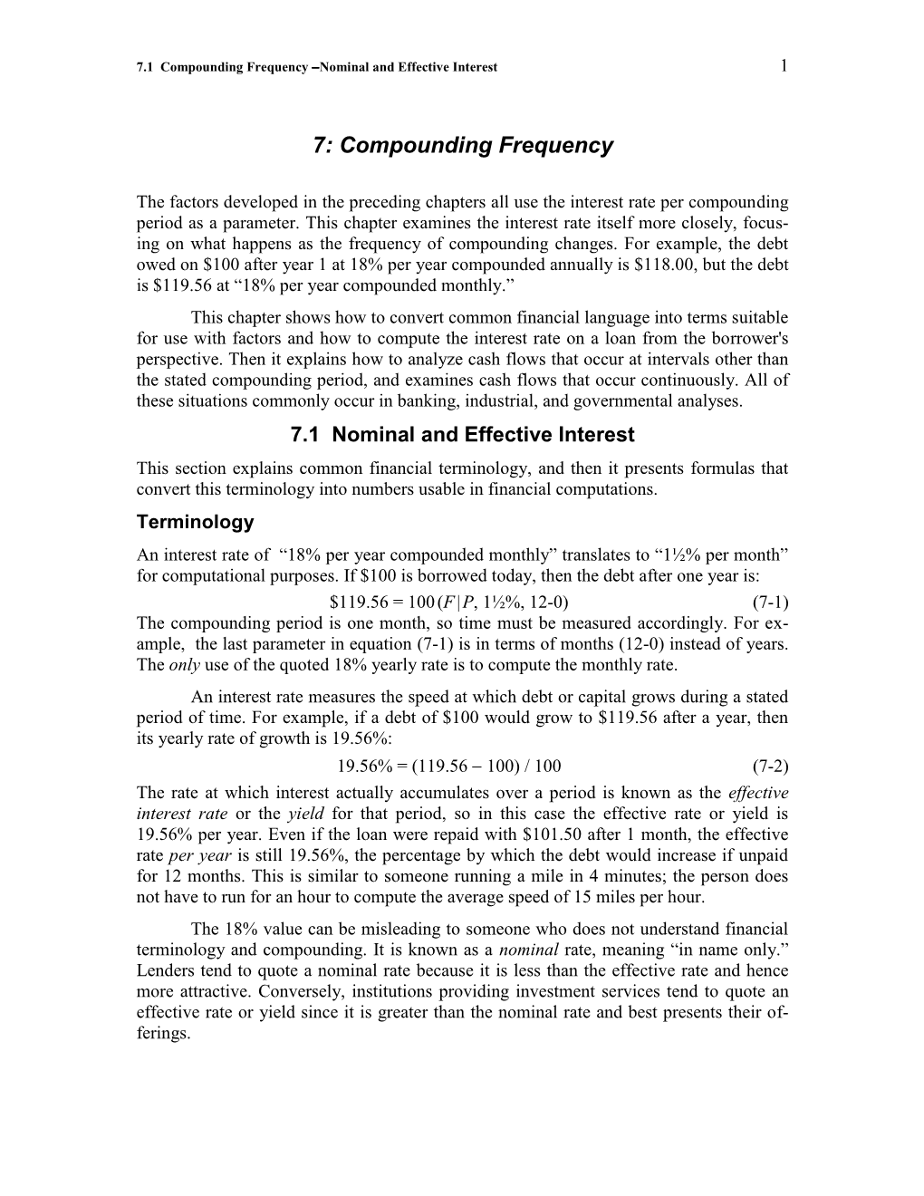 7: Compounding Frequency