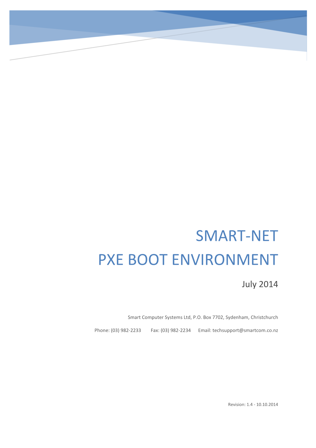 Smart-Net Pxe Boot Environment