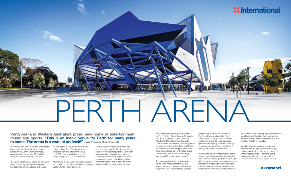 Perth Arena Is Western Australia's Proud New Home of Entertainment