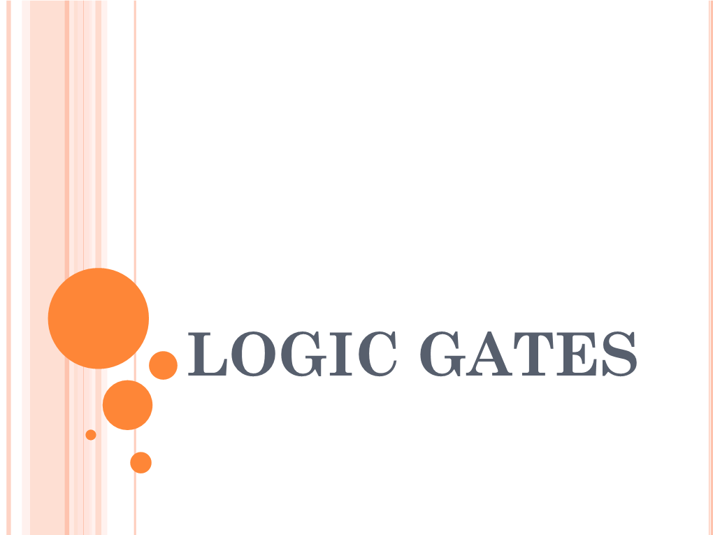 Logic Gates Introduction