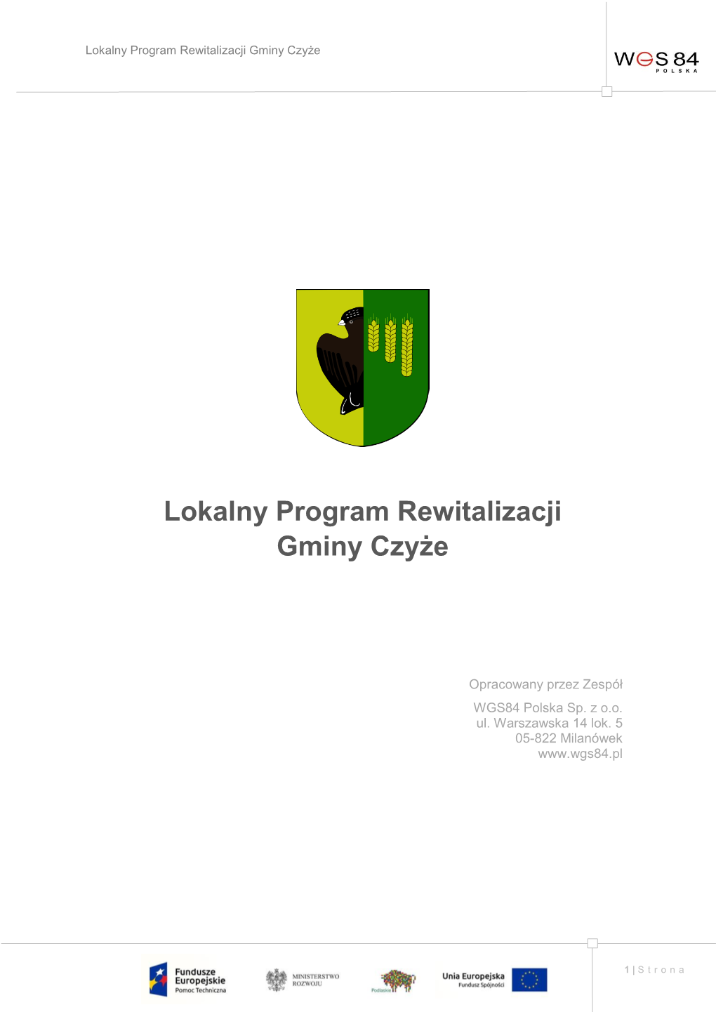 Lokalny Program Rewitalizacji Gminy Czyże