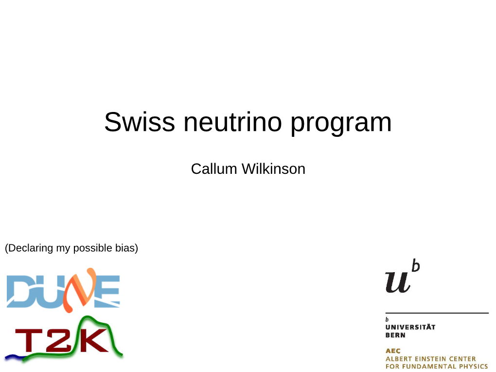 Swiss Neutrino Program