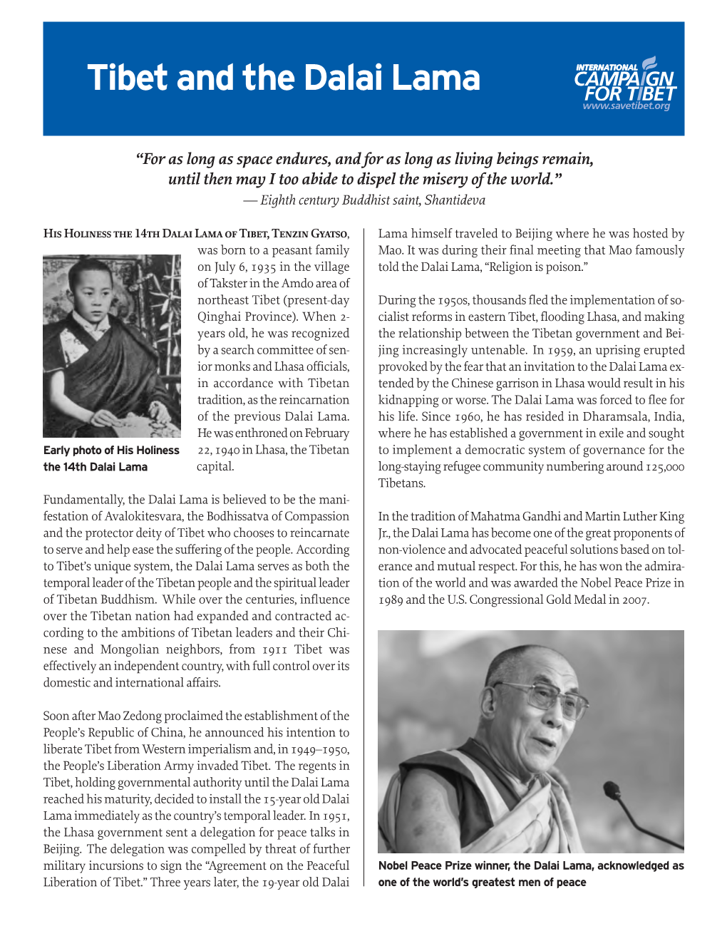 Tibet and the Dalai Lama