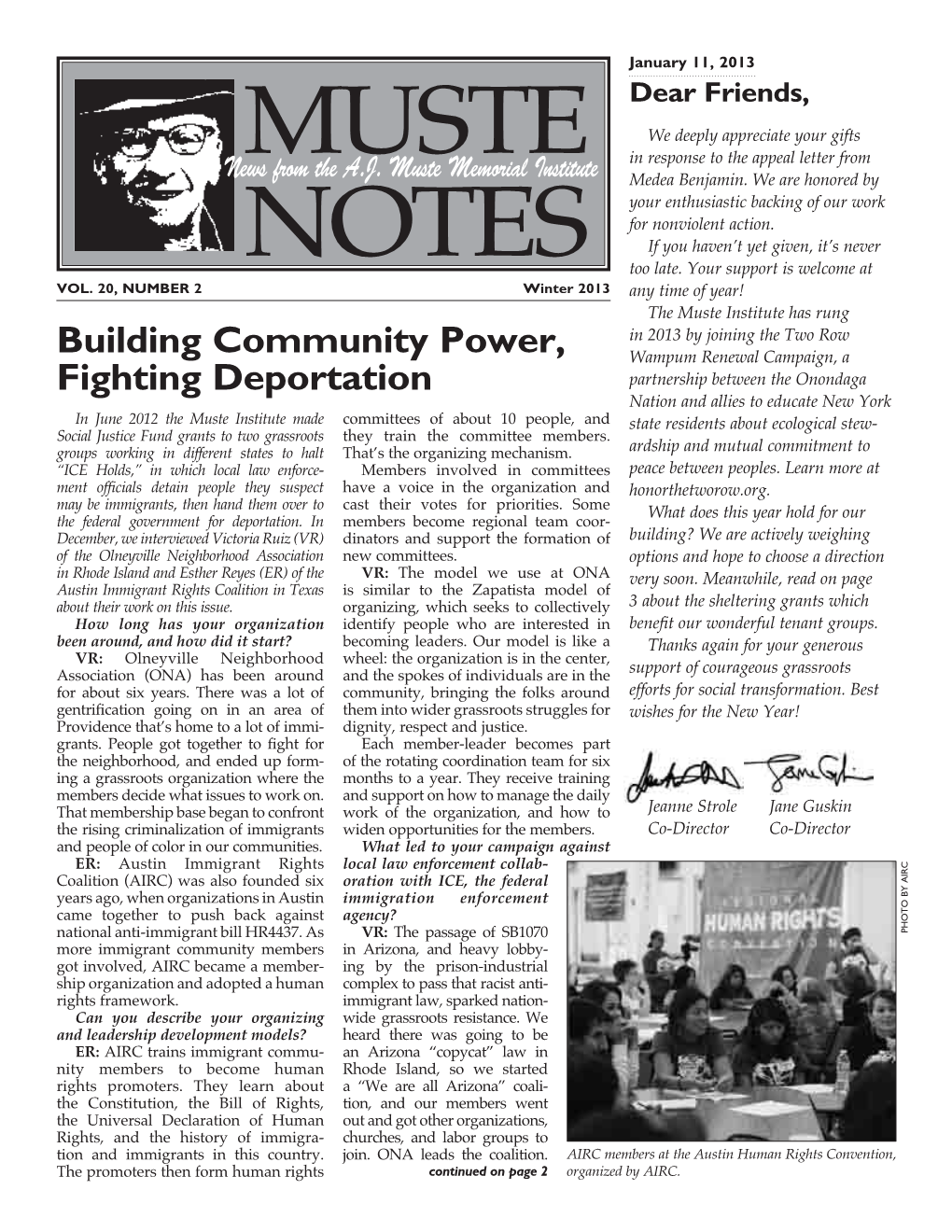 Building Community Power, Fighting Deportation