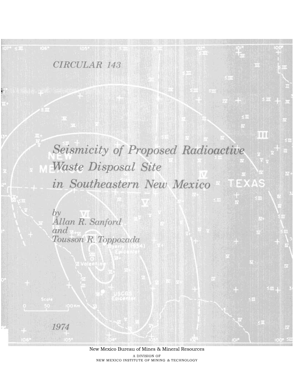 Seismicity of Proposed Radioactive Waste Disposal Site in Southeastern New Mexico