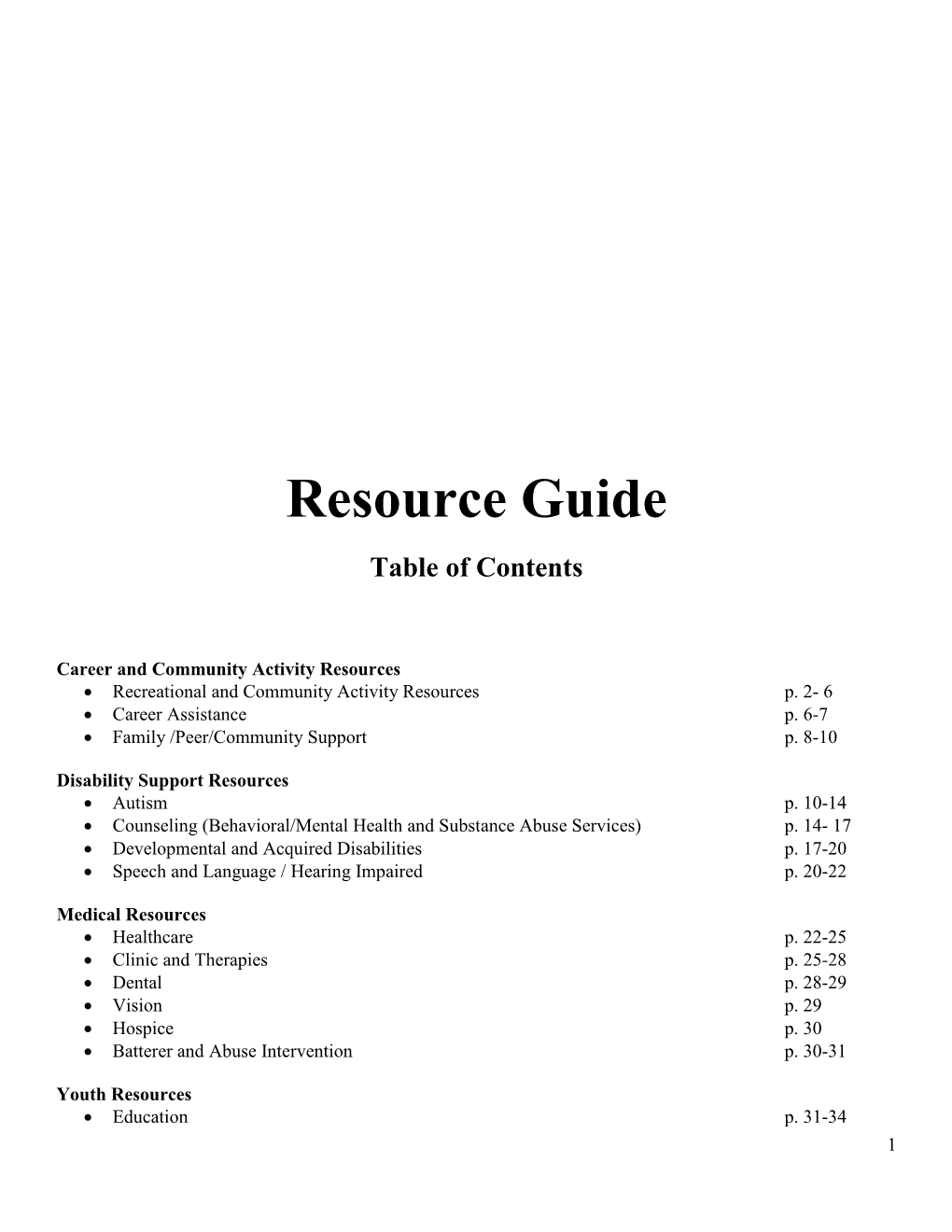 Resource Guide