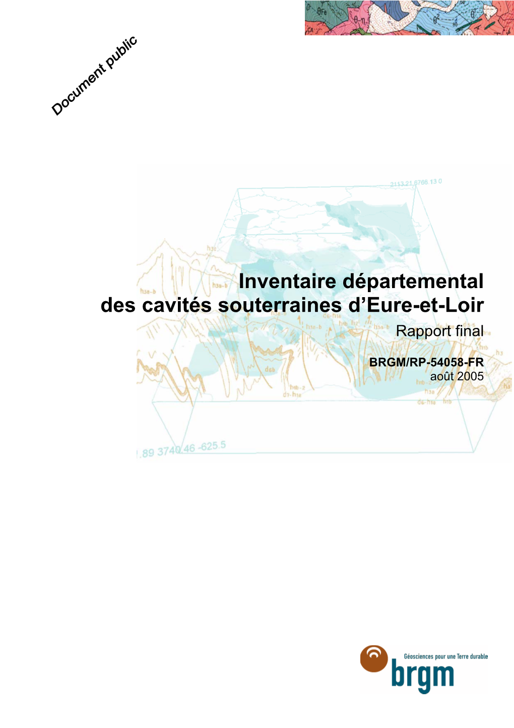 Inventaire Départemental Des Cavités Souterraines D'eure-Et-Loir