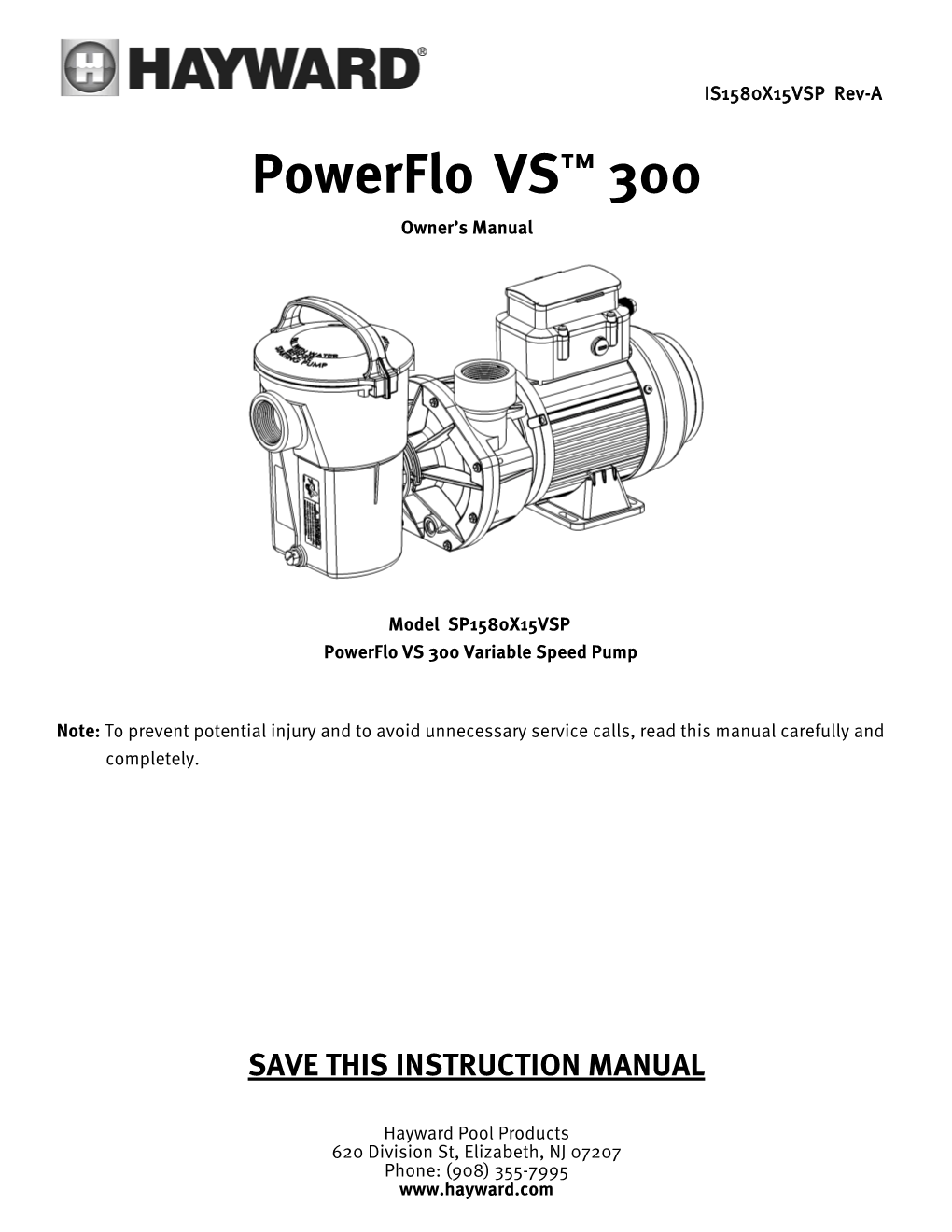 Powerflo VS 300 Manual