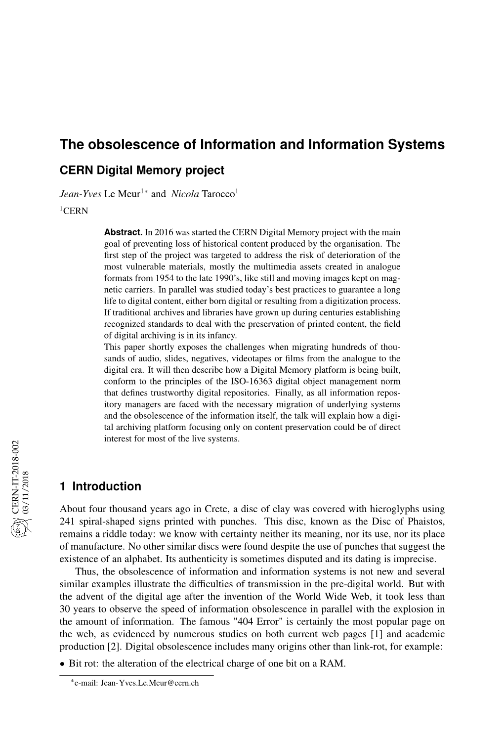 The Obsolescence of Information and Information Systems