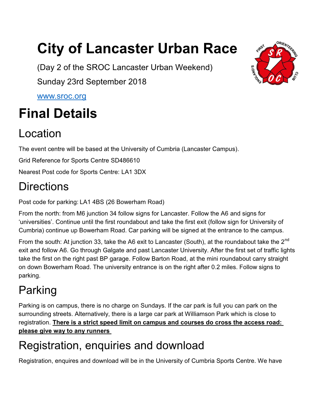 City of Lancaster Urban Race