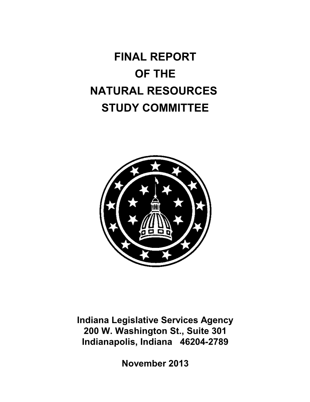 Final Report of the Natural Resources Study Committee