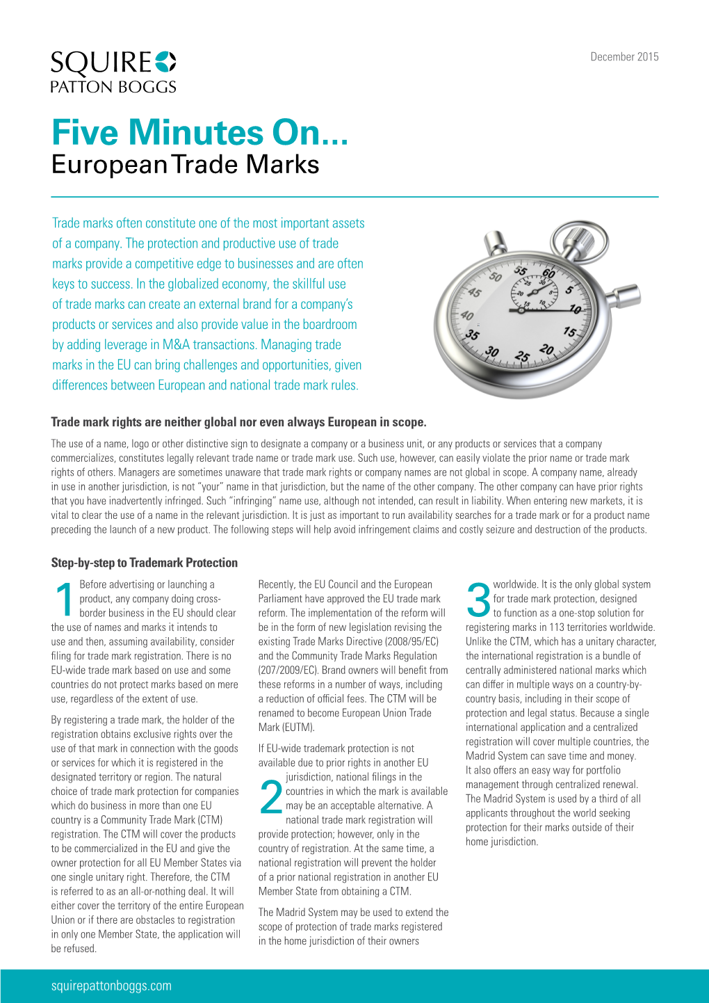 Five Minutes On... European Trade Marks