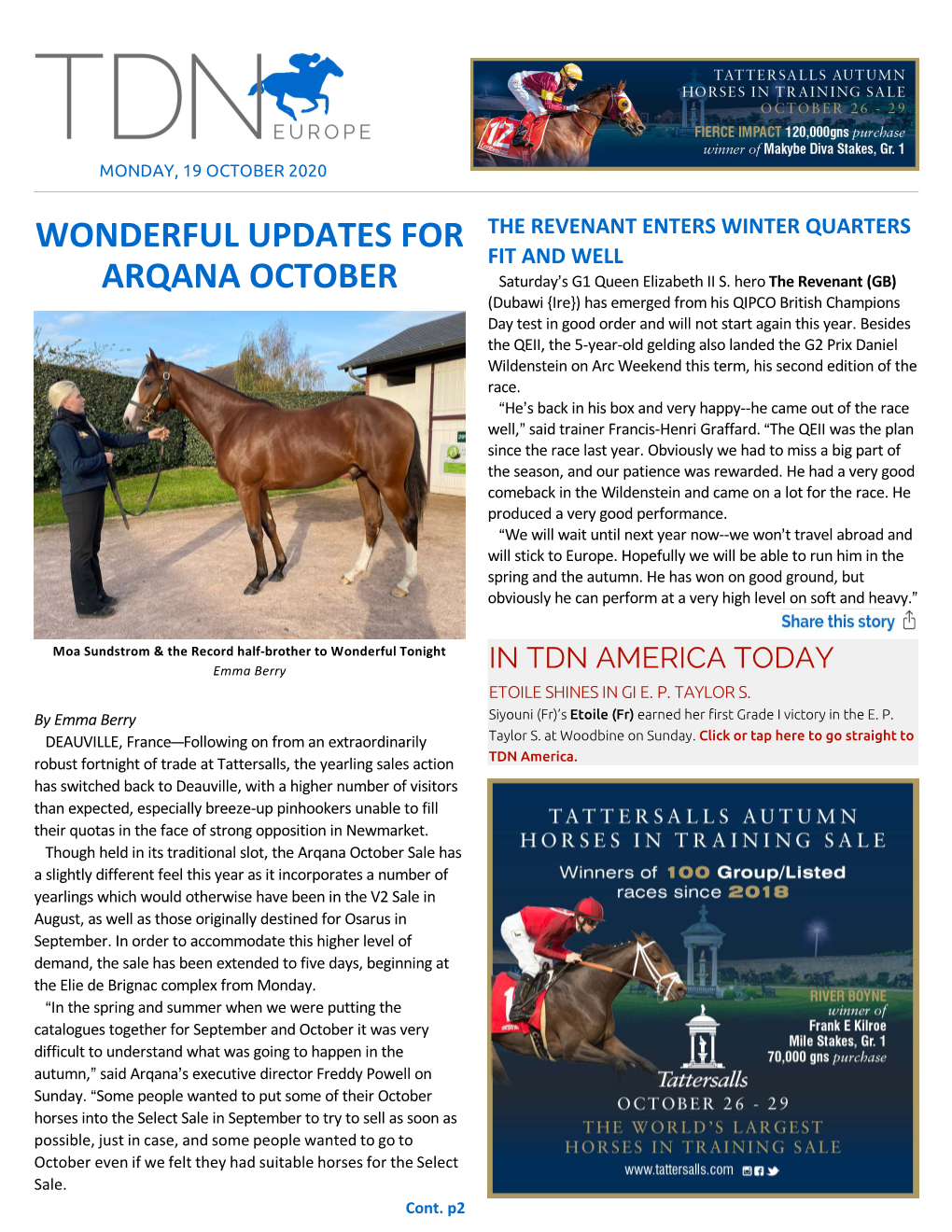 Tdn Europe • Page 2 of 14 • Thetdn.Com Monday • 19 October 2020