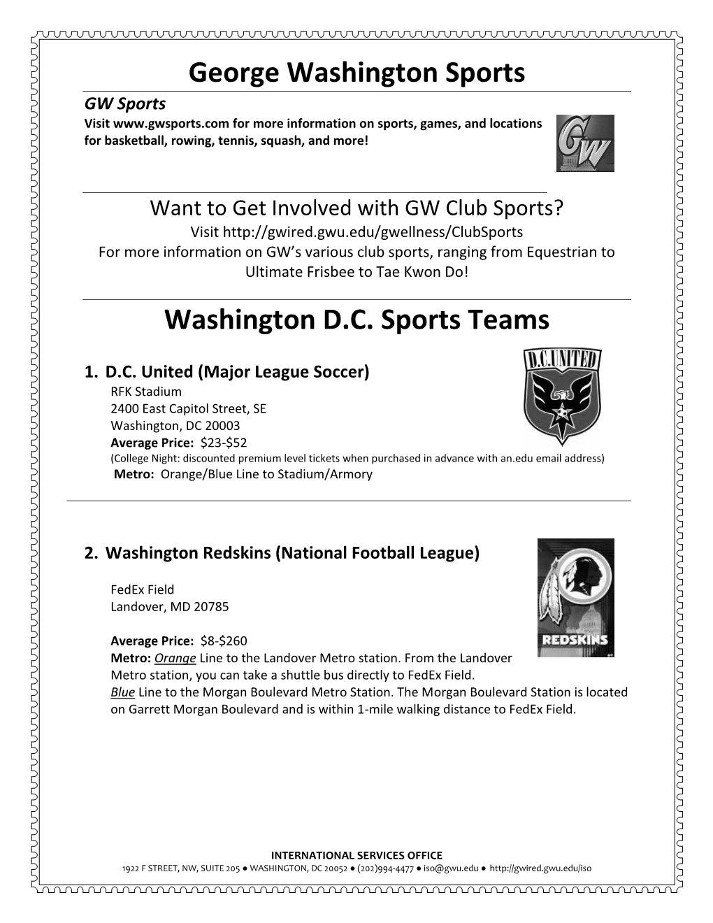 Washington Sports Teams