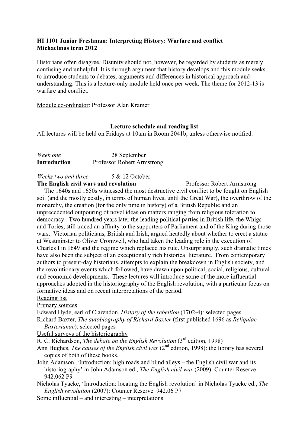 JF Interpreting History Draft Structure 2012